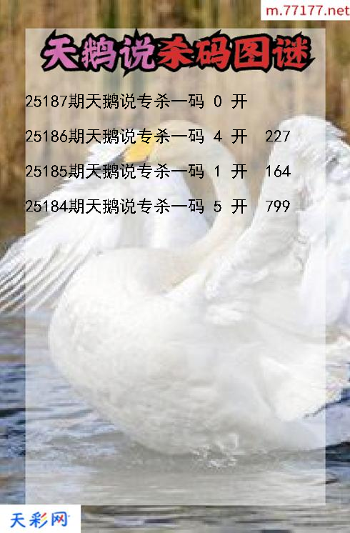 福彩3d天鹅说第25186期杀码图谜