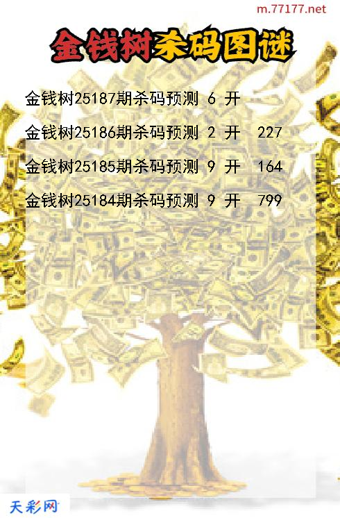 第25186期金钱树3d杀码图谜