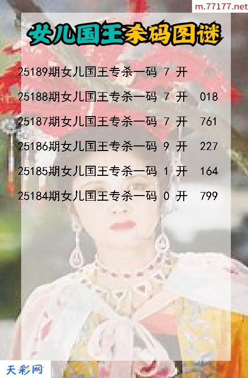 女儿国王25188期3d杀码图谜