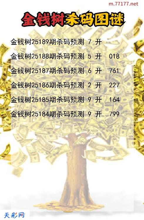 第25188期金钱树3d杀码图谜