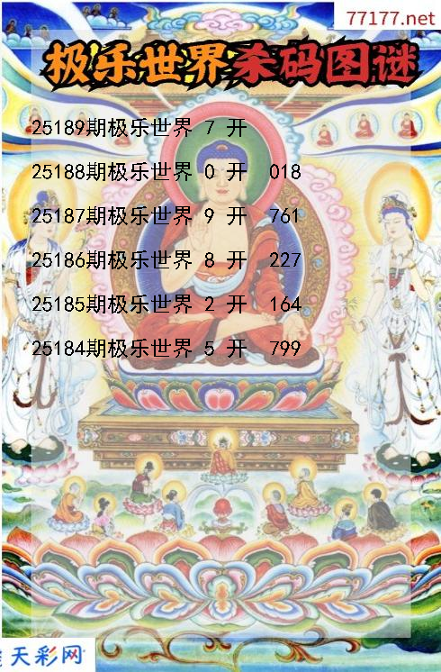 极乐世界第25188期福彩3d杀码图谜