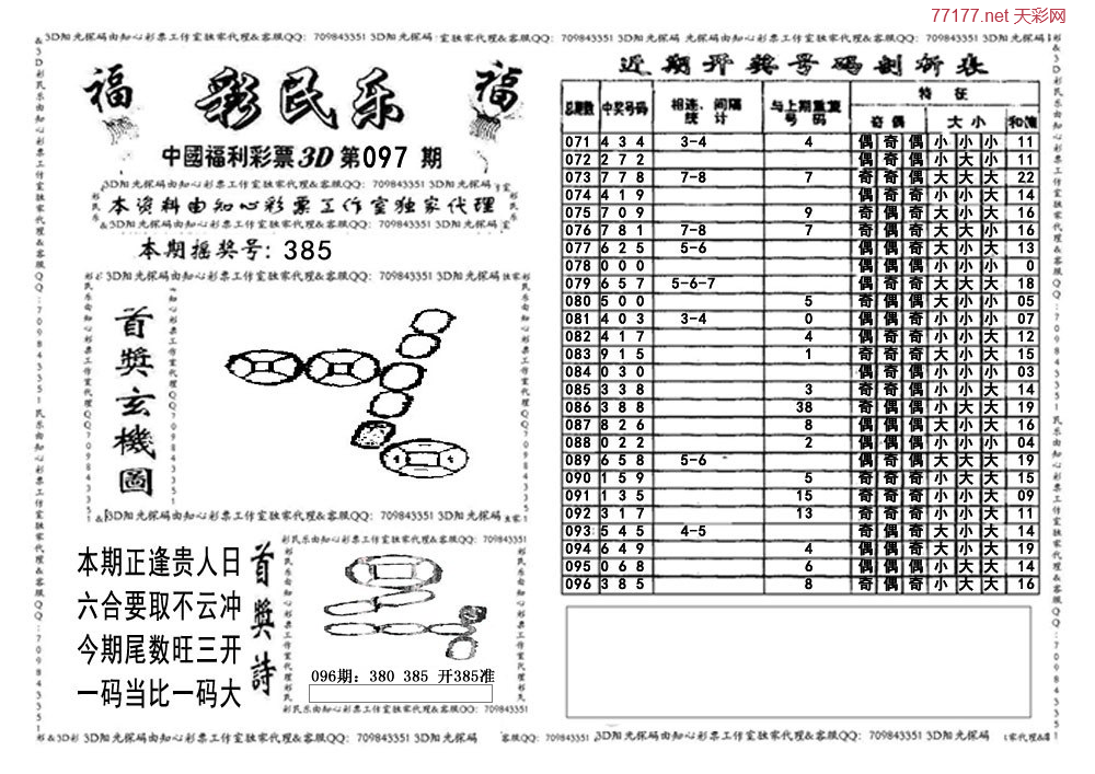 3d第25年097期彩民乐
