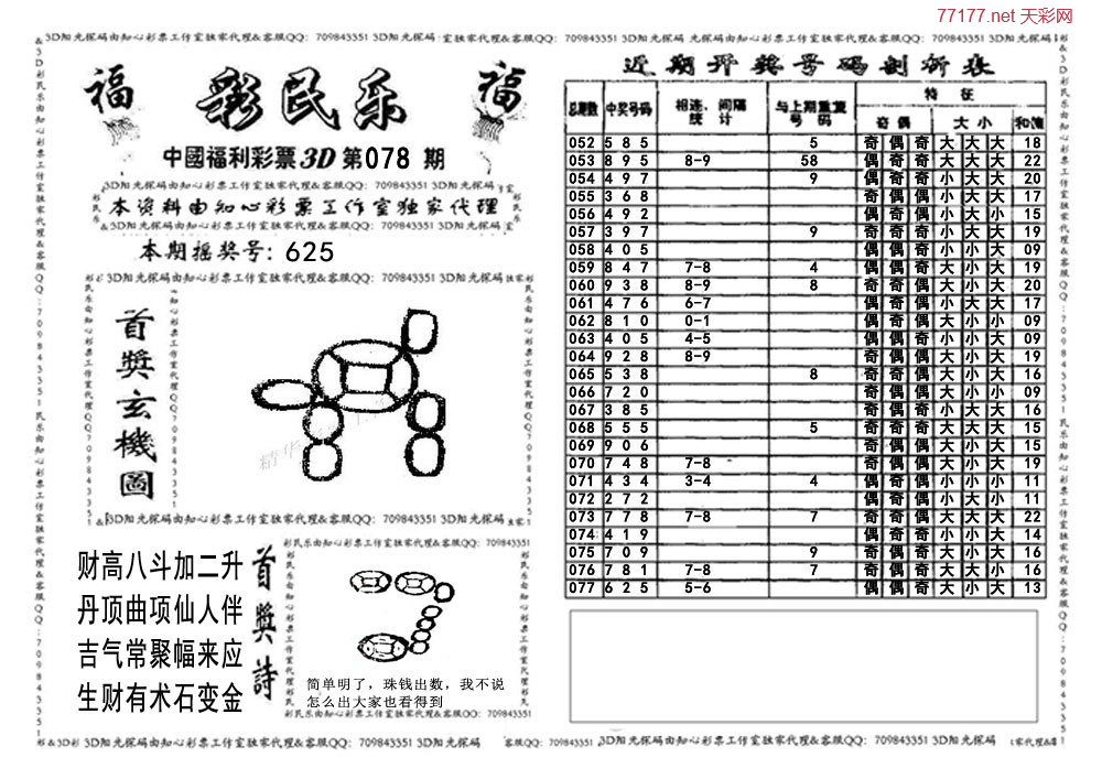 3d第25年078期彩民乐