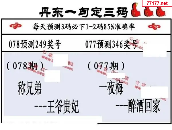 丹东图25年078期3d丹东一句定三码
