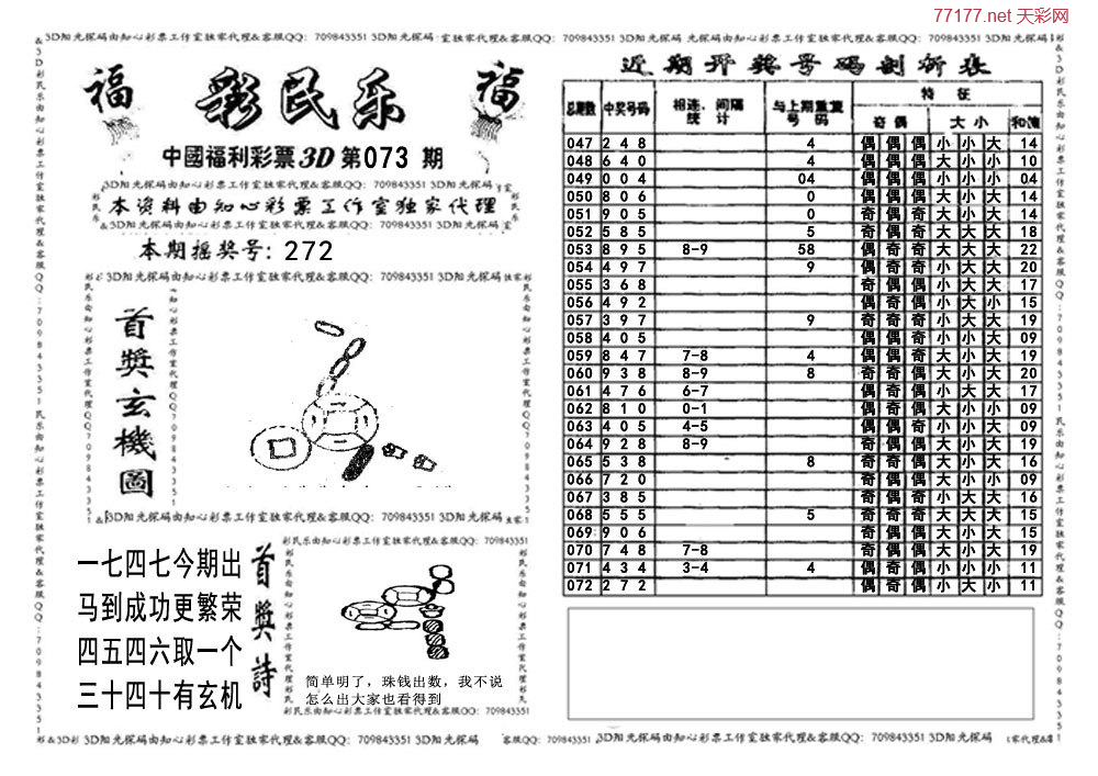 3d第25年073期彩民乐