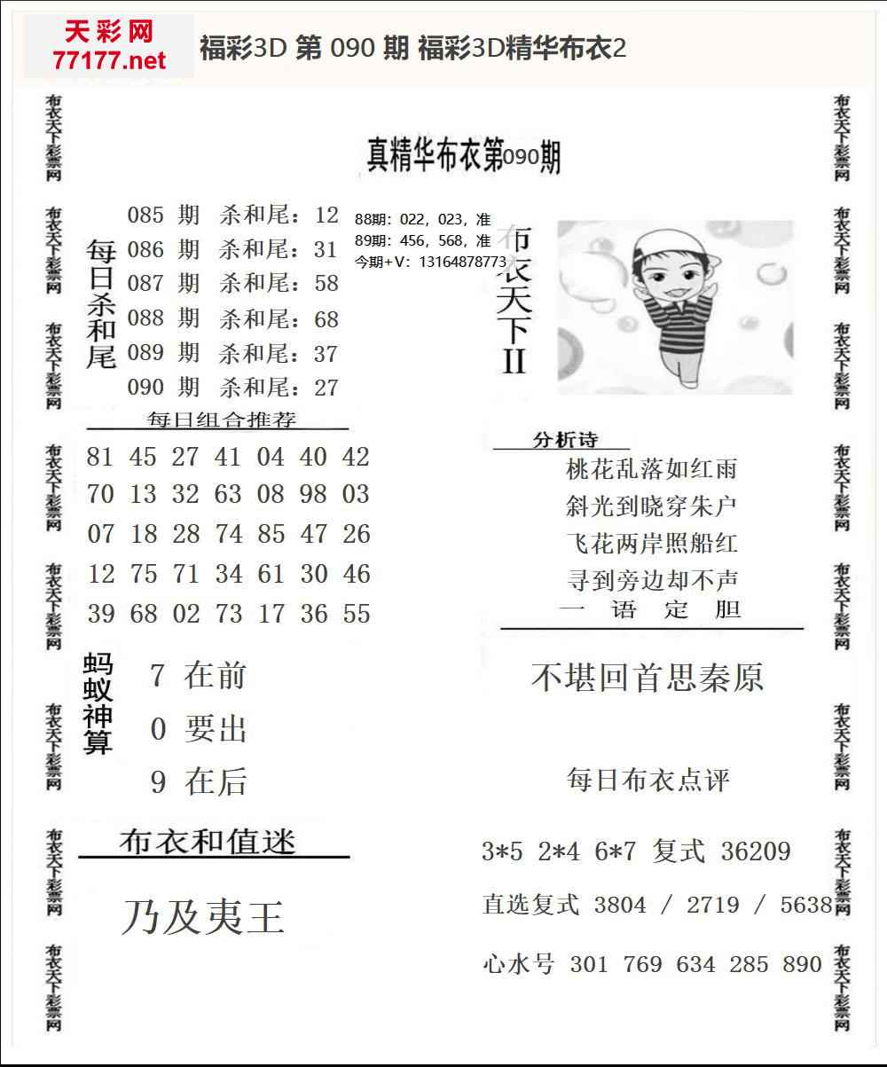 25年090期3d精华布衣图